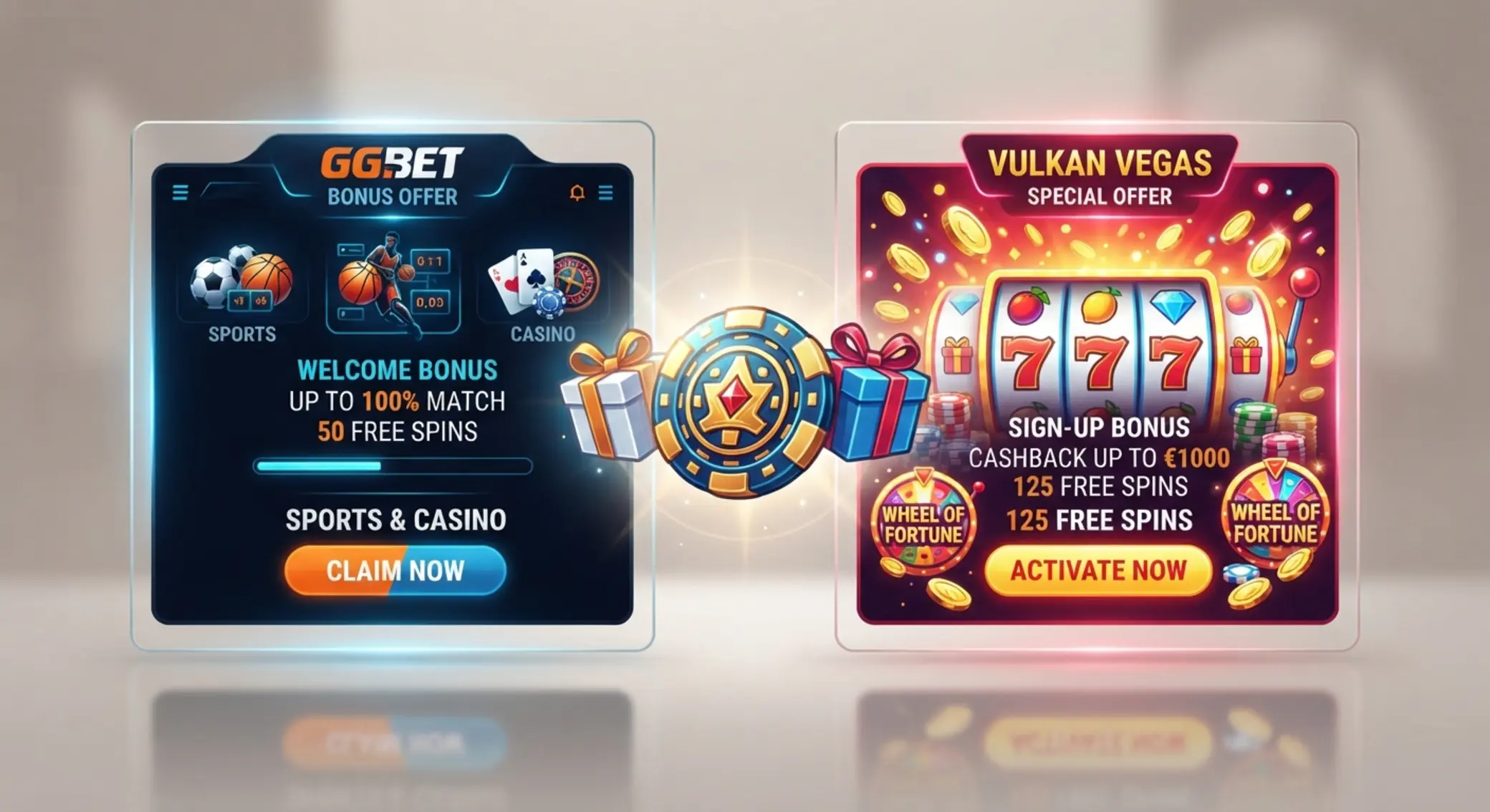 Szybkie porównanie ofert bonusowych Porównanie bonusów GGBet i Vulkan Vegas
