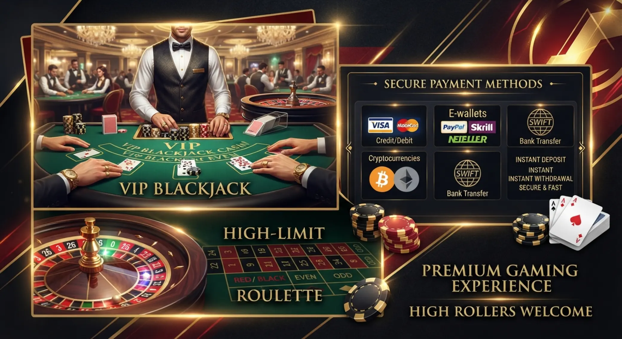 Gry i płatności high roller Gry high limit i metody płatności dla graczy VIP
